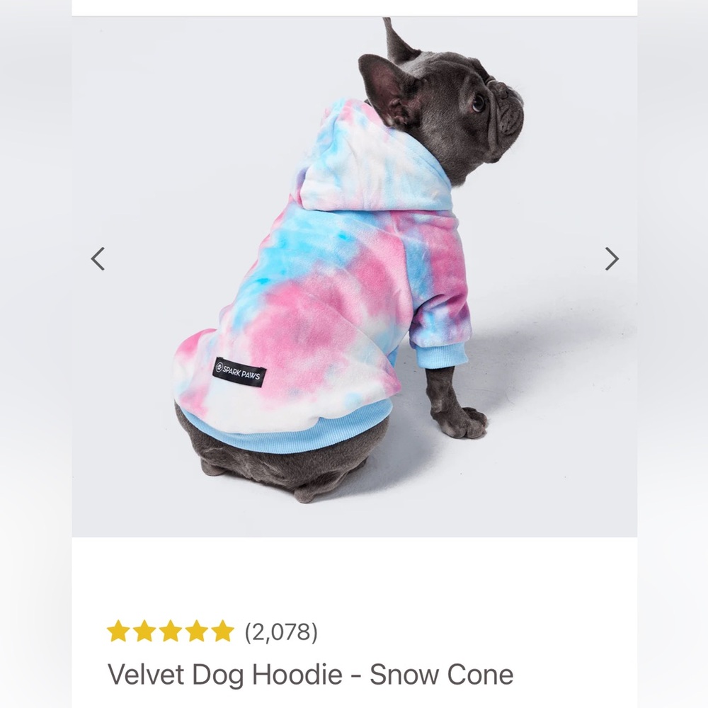 Sparkpaws dog hoodie